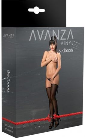 Avanza Suspender Stockings in Black, Size: Small