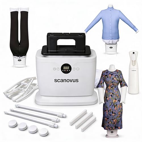 Scanovus The Original Automatic Ironing Machine 4.0 | Hands-Free Clothes Dryer & Wrinkle Remover for Shirts, Pants & Shoes (Includes Dress Attachment & Water Atomizer)