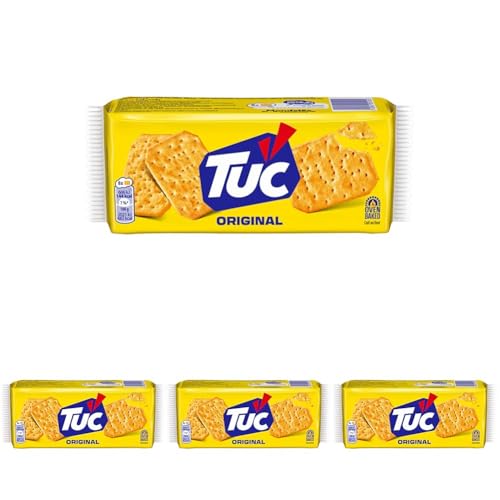 Tuc Cracker Original Galletas Saladas Crujientes, 100g (Paquete de 4)