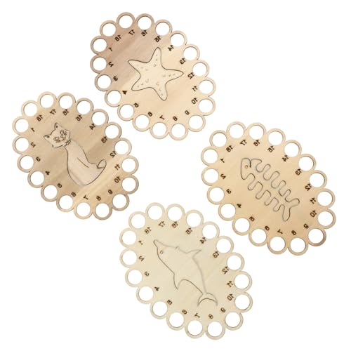 ERINGOGO DIY Cross Stitch Thread Splitter Set Compact Wood Embroidery Floss Organizers