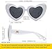 SHEEN KELLY Inflated Heart Shaped Sunglasses for Women Men Vintage Love Trendy Retro Thick Frame Party Y2K Fashion Eyewear