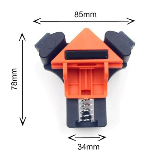 Corner Clamp for Woodworking, 90 Degree Right Angle Clamp, Wood Clamps, 4Pcs Adjustable Spring Loaded Woodworking Clamp, Gifts for Dad, Birthday Gifts for Men, Photo Framing-Orange
