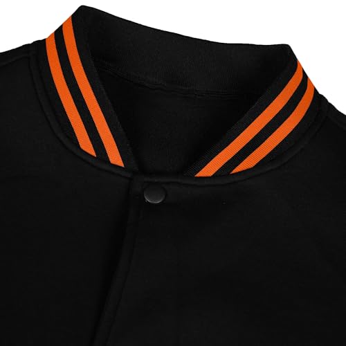 Image of KXK Men's Fashion Varsity Jacket Causal Cotton Letterman Baseball Bomber Jacket Lightweight Coat
