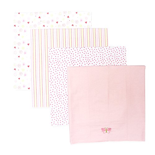 Spasilk Unisex Baby 4 Pack 100% Cotton Flannel Receiving Blanket — Baby Boy