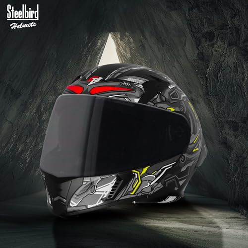 Image of Steelbird SBA-20 ROBO ISI Certified Flip-Up Graphic Helmet for Men with Inner Sun Shield