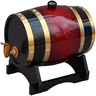 GZHENH Barril De Roble, Barril De Almacenamiento De Whisky Barril De Roble Vintage con Soporte De Madera Tap for Cerveza Vino Blanco Barril De Vino, 5 Colores (Color : E, Tamaño : 25L)