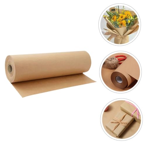 LIFKOME Papel Kraft Papel de Envoltura Floral para Regalos Manualidades Embalaje Reutilizable para Bodas Cumpleaños y Eventos Especiales