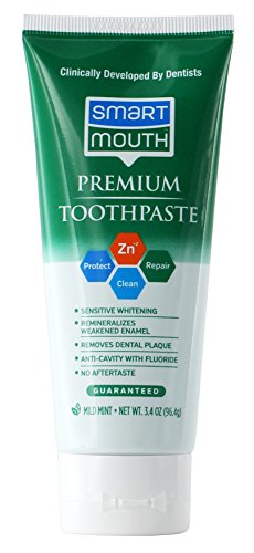 SmartMouth Premium Toothpaste, Travel Friendly 3.4 Ounce Size, 3 Count
