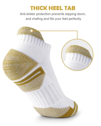 Womens Ankle Running Socks Cushioned Anti-Blister Comfort Athletic Socks (5 Pairs)4