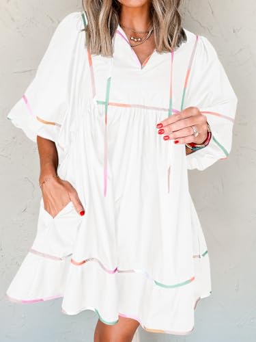 Robe nuisette légère pour tenue de vacances en patchwork