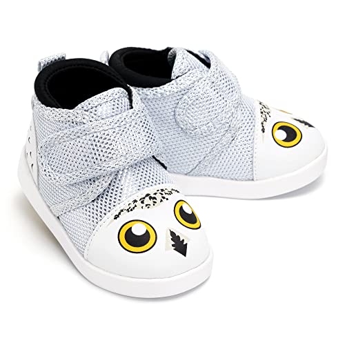 ikiki Squeaky Shoes for Toddlers/Little Kids (Snowy Owl, Sparkly White, Size 9)