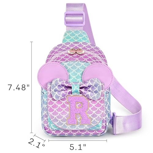 Image of Sling Bag for Girls Gift, Toddler Girl Toys, Blue Purple R | Cute Design, Adjustable Strap, Premium Durable Materials, Ideal Gift for Girls 4-6 for Birthdays, Christmas & Holidays