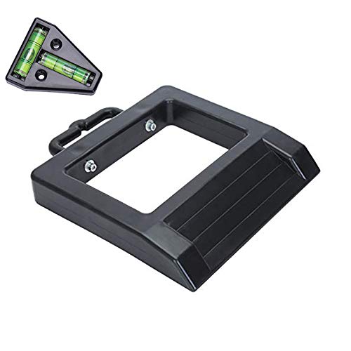 Homeon Wheels Pallet Jack Stopper Truck Chock Heavy Duty Pallet Jack Chock 14.2\" Length x 11.6\" Width x 2\" Height (1 Piece-Black) and One T Level - Thumbnail 4