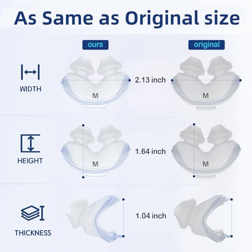Image of 3 Packs Replacement Nasal Pillow Cushion for ResMed AirFit P10, Compatible with Original Airfit P10 Frame, Replacement Silicone CPAP Supplies, Reliable Seal & Lighter Weight, Medium