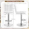 Yaheetech Juego de 2 Taburete de Bar Taburete de Altura Ajustable 92,5-113 cm Taburete Industrial Metal Silla de Cocina Tasburete Alto para Cocina Bar Comedor Blanco #2