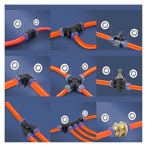 Conectores neumáticos con unión rápida antifugas para manguera de agua de 16 mm 3