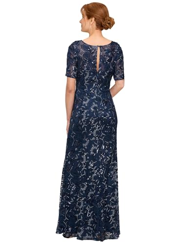 Lace Mermaid Mother of The Bride Dresses for Women Short Sleeve Formal Wedding Guest Dress Long Evening Gown3