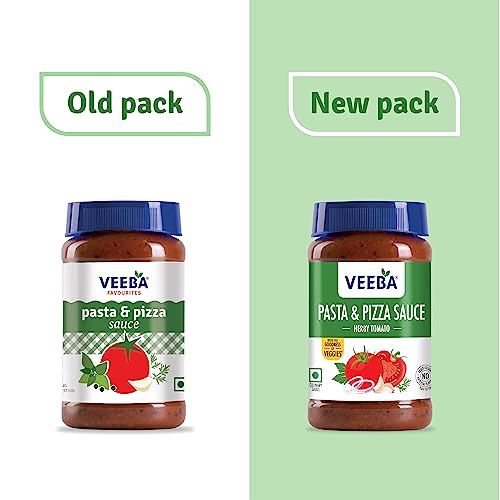Image of Veeba Pasta & Pizza Sauce - Herby Tomato (525 grams) (Pack of 2)