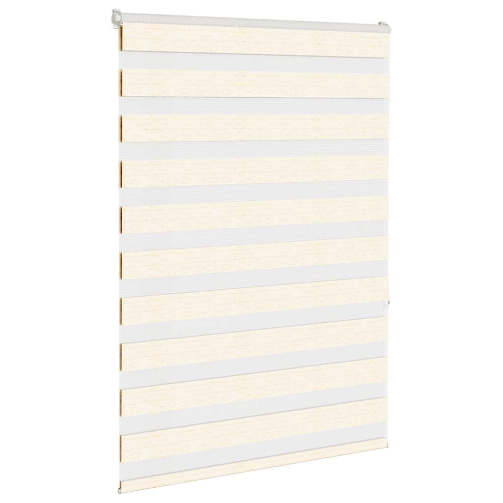 Żaluzje zebra podwójna marmurowa beżowa 95 x 150 cm, szerokość materiału 90,9 cm, poliester, ochrona przed słońcem i spojrzeniami, z łańcuszkiem, dwie możliwości montażu, eleganckie wzornictwo