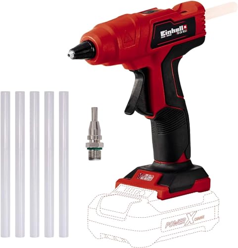 Einhell Pistolet à colle sans fil TE-CG 18 Li - Solo Power X-Change (18V, Prêt à l’emploi en...