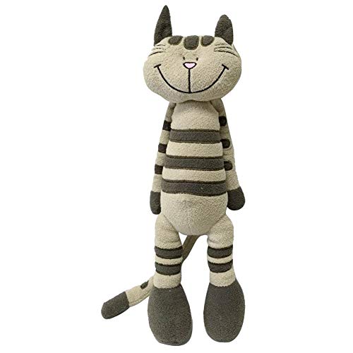 Snuggle Stuffs Plush Sitting Taupe Striped Calico Cat, 15