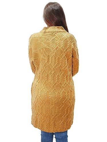 Image of HAUTEMODA Women's Wool Banded Collar Cardigan