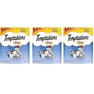 Temptation Indoor Care,Mega (3 Pack) Chicken Flavor Cat Treats 4.9 Oz Indoor Care