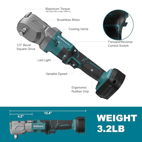 ONEMANA 20V Cordless Right Angle