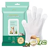 Picture of CHPPEY 20 PCS Pet Cleaning and Deodorizing Bathing Grooming Glove Wipes for Dogs and Cats, Extra Thick Nourish Fur No-Rinse Grooming Wipes for Daily Care and Travel, Hypoallergenic