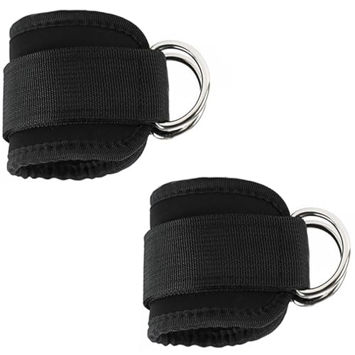 2 Piezas Tobilleras Poleas Gym, Correas Tobillo Gimnasio para Patadas Gluteos, Fitness - Accesorios Gym Unisex