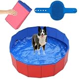 Piscina per Cani Pieghevole,Piscina per Cani 60 x 20 cm,Antiscivolo Vasca da Bagno per Animali,Portatile Vasca da Bagno per Animali,Portatile Animali Domestici Piscina Bagno per Cani