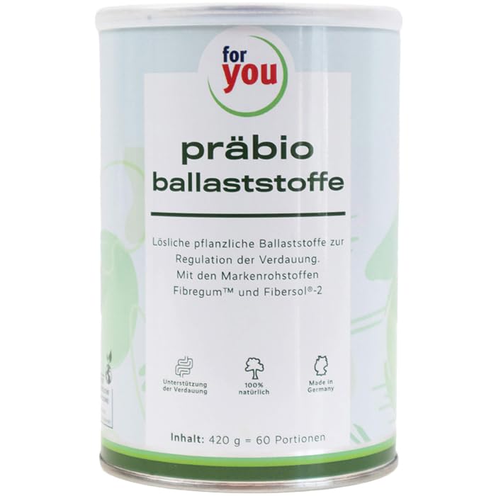 for you präbio ballaststoffe - Kombination aus löslichen, pflanzlichen Ballaststoffen - Akazienfaser & resistentes Dextrin - Unterstützt Verdauung & Darmgesundheit (420g)
