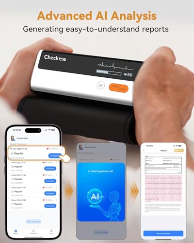 Checkme Bluetooth Blood Pressure Monitor for Home Use, Upper Arm Blood Pressure Machine with Wireless Large BP Cuff, Portable Digital BP Monitor, Reports for iOS & Android, FSA/HSA Eligible - Image 5