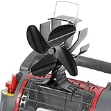 Signstek 4-Blade Heat Powered Wood Stove Fan + additional bracket to help mount the fan on the...