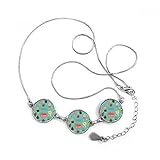 Material: Metall. DIYthinker Halskette mit Anhänger Wassermelone Apfel Süßes EIS rund Form Halskette Schmuck mit Kette Dekoration Geschenk