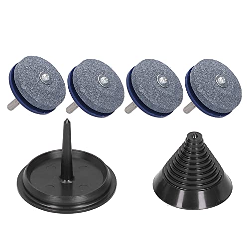 Affûteur de lame de tondeuse à gazon 4 pièces avec dispositif d'alimentation d'équilibreur tondeuse à gazon rotative universelle aiguiser les accessoires...