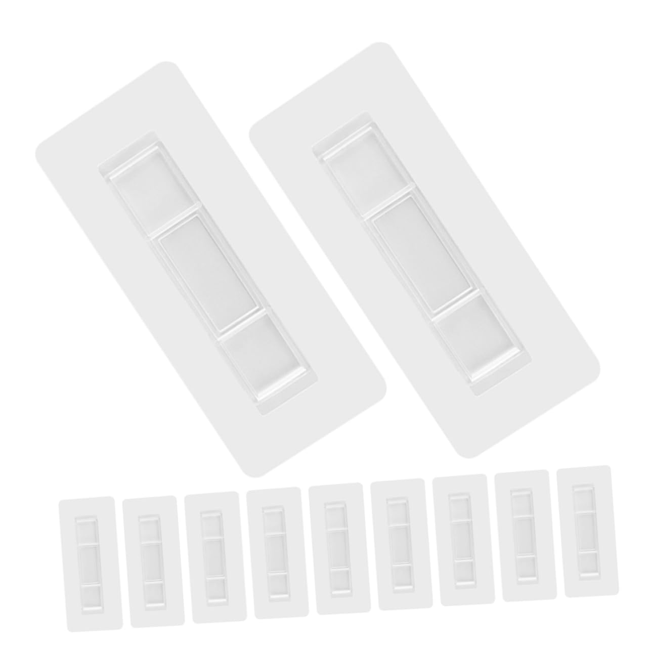 MAGICLULU 5 Sätze Nagelfreier Aufsteckflicken Aufhänger Wandhaken Gürtelhalter Für Kleiderschrank Stockhaken Band Wandmontage Pvc-haken Klebehaken Haken Für Die Wand Transparent 20 Stück * 5