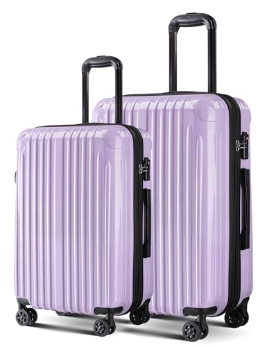 Image of Carry on Luggage 2 Piece(20in /24inch - Airline Approved Suitcases with Spinner Wheels, Built-In TSA Lock,Hard Shell Expandable Suitcases
