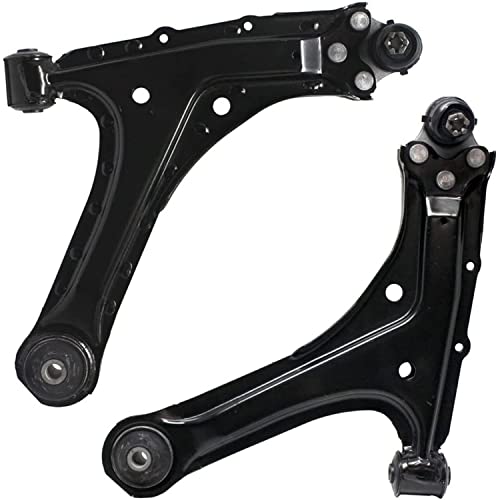 Image of Detroit Axle - 6pc Front End Kit for 95-05 Chevy Cavalier Pontiac Sunfire, Lower Control Arms w /Ball Joint Sway Bars Outer Tie Rods 1995 1996 1997 1998 1999 2000 2001 2002 2003 2004 2005 Replacement