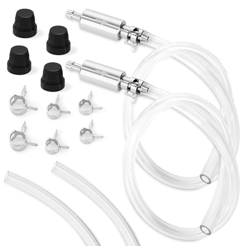 Coumy - Coumy 2 Set Brake Bleeder Hose One Way Check Valve, Universal Motorcycle Brake Bleeder Kit Tool with Tube and Clamp for Car Motorbike
