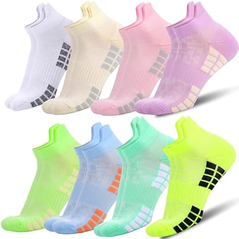 Zuimei 8 Pairs Women’s Cushioned Running Socks Cover