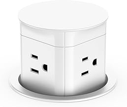 Jgstkcity Pop Up Outlet for Countertop, Flush Mount Tamper Resistant Spa...