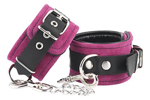 Menottes aux chevilles Rimba rose à mousquetons en métal pour fixation robuste