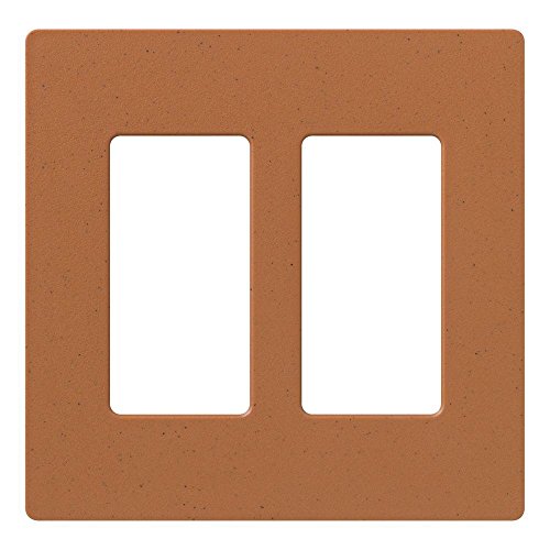 Lutron Claro 2 Gang Decorator/Rocker Wallplate, Satin, Terracotta (1-Pack) | SC-2-TC