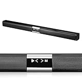 Design compact : Mesurant environ 82 cm de long, cette barre de son est conçue pour une installation polyvalente sur un bureau ou fixée au mur, optimisant ainsi l'espace tout en améliorant votre intérieur.