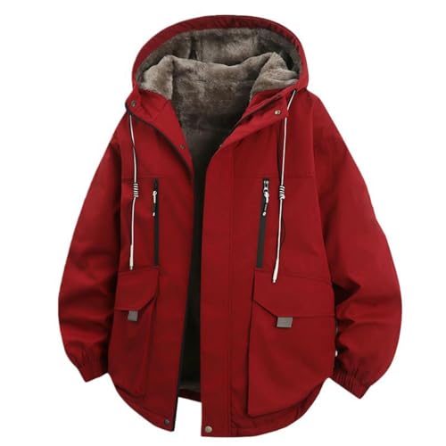 Chaqueta acolchada hombre invierno con capucha gruesa contra viento helado