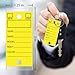 Self Laminating Self Protecting Versa Tags Key Tags with Rings (250 per Box) (Yellow)