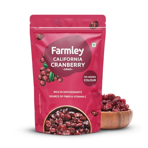 Image of Farmley Dried Cranberry I 250 Gram, Pack Of 1 I Dried Fruit, Berries, High Nutrient And Antioxidant No Added Preservatives