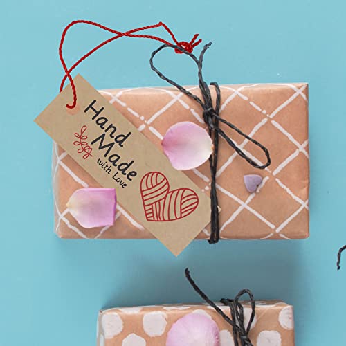 Image of Clickedin - Thank You Brown Tags for Packaging with String 50 Pieces