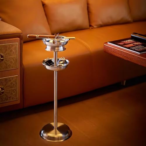 Cendrier d'extérieur sur pied en cuivre pur artisanal de luxe